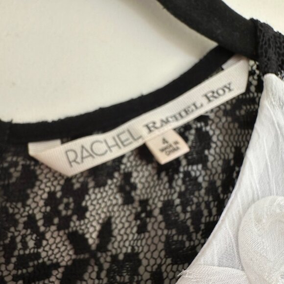 RACHEL Rachel Roy white and black sleeveless top - Picture 4 of 4